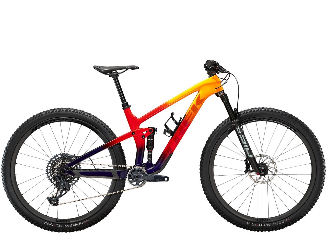 TREK Top Fuel 9.8 GX Marigold to Red to Purple Abyss Fade